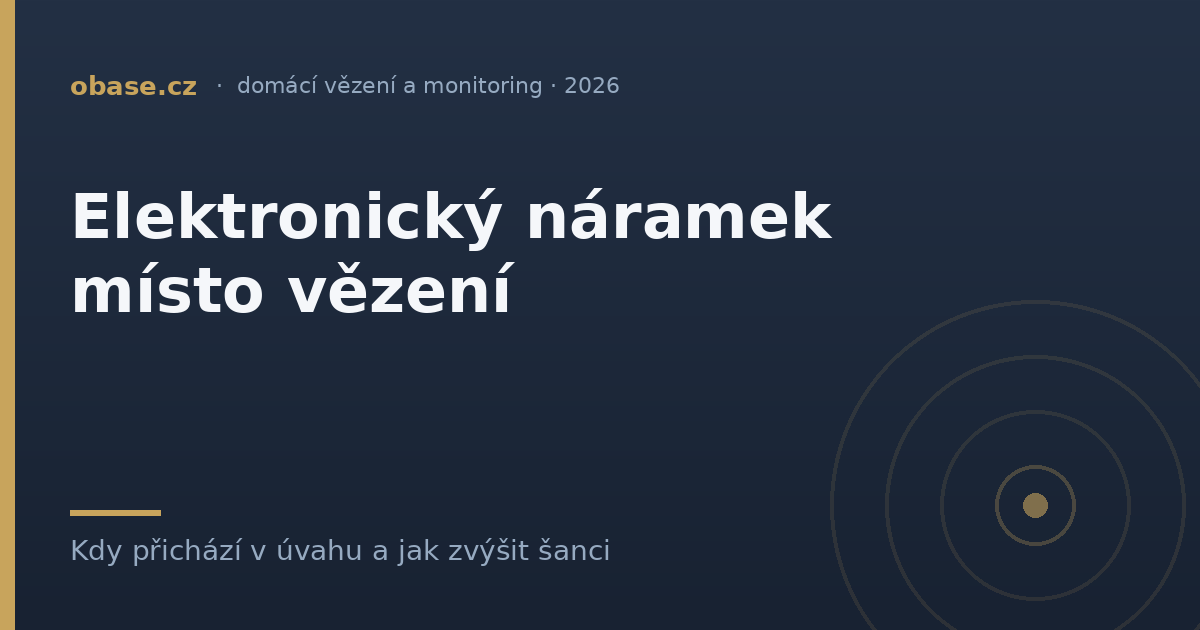 Ilustrační grafika k článku o elektronickém náramku jako alternativě k vězení