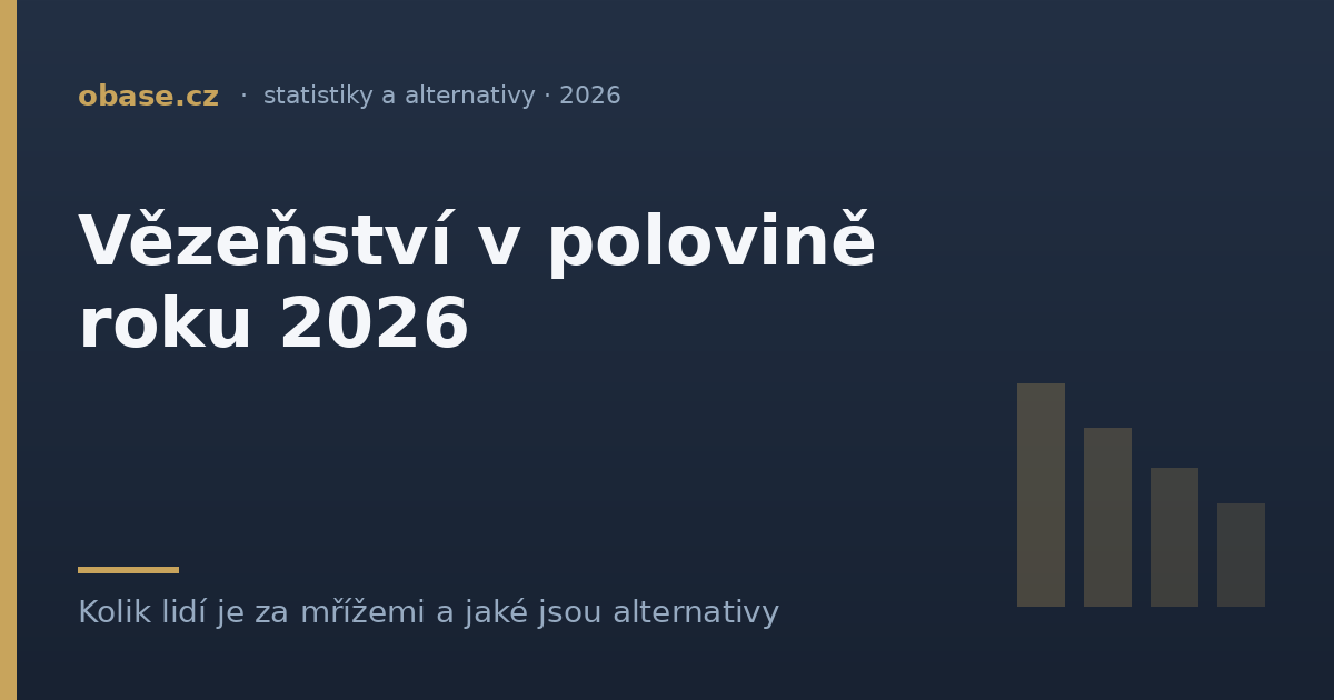Ilustrační grafika k článku o stavu vězeňství a alternativách k vězení v roce 2026